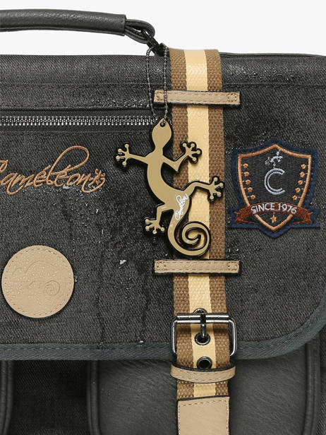 Rugzak 1 Compartiment Cameleon Grijs vintage urban SD30 ander zicht 6